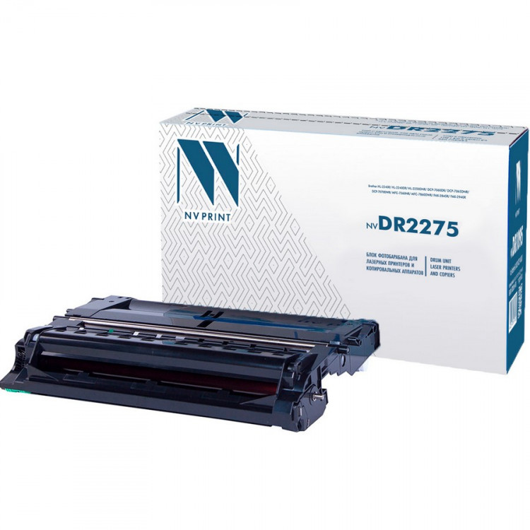 NV Print NVP-DR2275 Блок фотобарабана совместимый NV-DR-2275 для Brother HL-2240R /  HL-2240DR /  HL-2250DNR /  DCP-7060DR /  DCP-7065DNR /  DCP-7070DWR /  MFC-7360NR /  MFC-7860DWR /  FAX-2845R /  FAX-2940R (12000k)