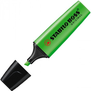 Текстовыделитель Stabilo Boss Original 70/33 зеленый 2-5 мм, скошенный (Stabilo 70/33) Текстовыделитель предназначенный для маркировки текста на бумаге любой плотности.