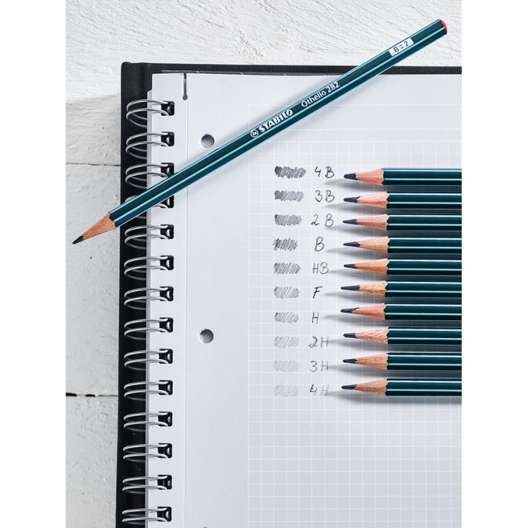 Карандаш чернографитный STABILO Othello 282 H, корпус зеленый(STABILO 282/H) Карандаш чернографитный STABILO Othello 282 H, корпус зеленый(STABILO 282/H)