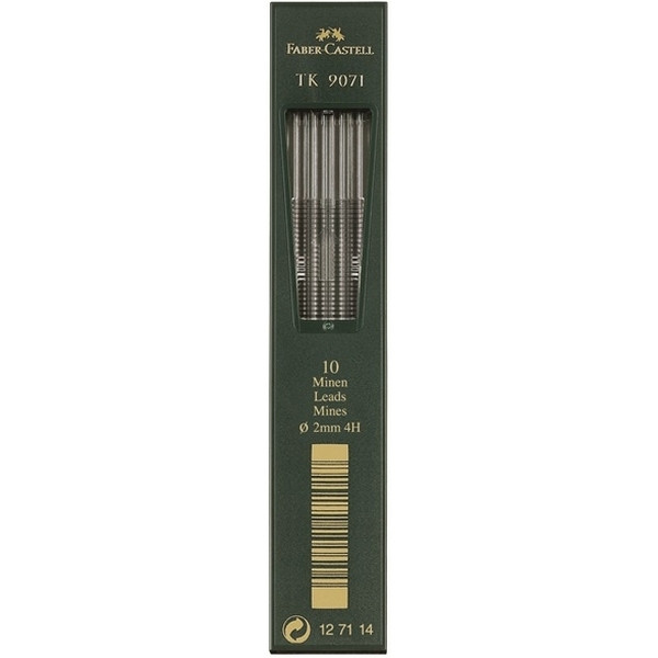 Грифели для карандашей Faber-Castell TK 9071 графитные 2 мм 4H 10 шт. (Faber-Castell 127114)