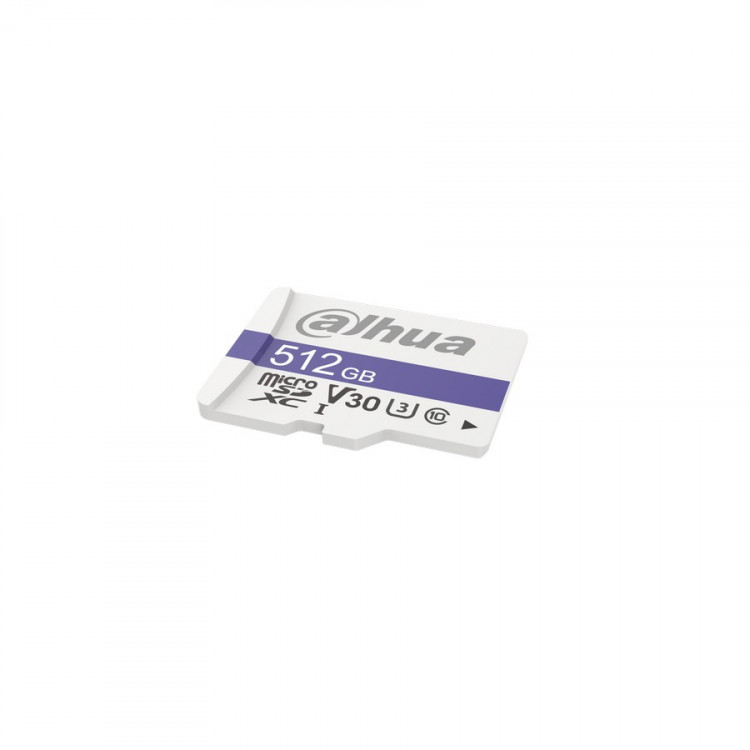 Dahua DHI-TF-C100 / 512GB Карта памяти Dahua 512GB MicroSD Card, Consumer Level Read speed up to 100 MB / s, Write speed up to 80 MB / s Speed Class C10, U3, V30 Operating Temperature 0~70°C, Storage Temperature -25~85°C TBW 70TB 7-year limited warranty