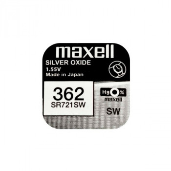 Батарейка MAXELL SR721SW 362 (0%Hg) Цена указана за 1 Элемент питания, Упаковка: 1/10