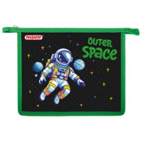 Папка для тетрадей ПИФАГОР А5, 1 отделение, пластик, на молнии, "Outer space", 273330