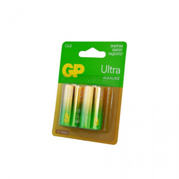 Батарейка GP Ultra GP14AUA21-2CRSBC2 G-TECH LR14 BL2 (Комплект 2 шт.) Тип: LR14Цена: за комплект