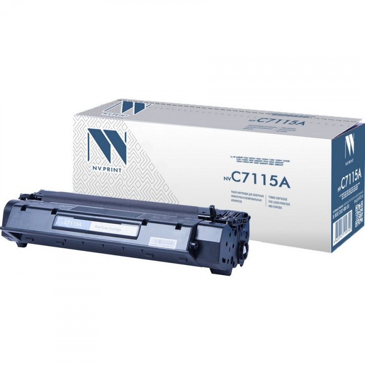 NV Print NVP-C7115A Картридж совместимый NV-C7115A для HP LaserJet 1000 /  1000W /  1005 /  1005W /  1200 /  1200N /  1200SE /  1220 /  1220SE /  3300 /  3300MFP /  3310 /  3320 /  3320MFP /  3320N /  3320N MFP /  3330 /  3330MFP /  3380 /  3380MFP (2500k