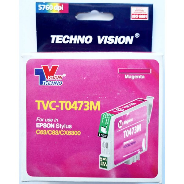 Techno Vision C13T04734A10 Совместимый картридж пурпурный T0473 для Epson Stylus C63/65/CX3500 (Techno Vision TVC-T0473M) Использовать до 02/2007