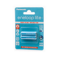 Аккумулятор Panasonic eneloop lite BK-4LCCE/2BE 550мАч AAA BL2  (Комплект 2 шт.)