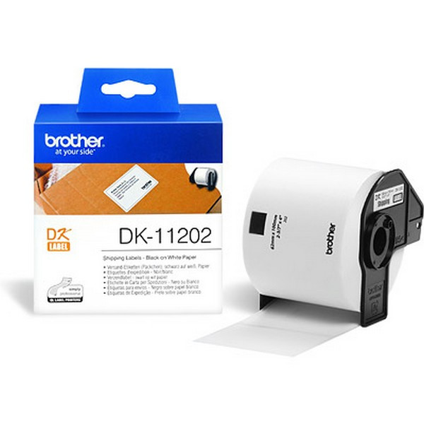 Brother DK11202 Транспортировочные наклейки Brother DK11202, 62х100 мм (300шт)