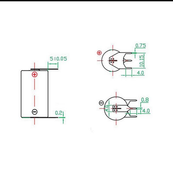 Батарейка ROBITON PROFI CR14250P2M1 1/2AA со штырьковыми выводами под пайку PK1
