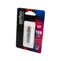 Носитель информации PERFEO PF-C14S128ES USB 3.0 128GB C14 Silver Metal Series BL1