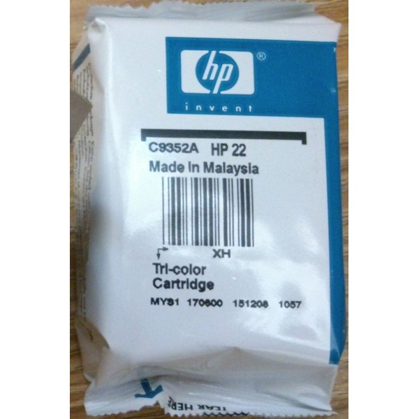 HP C9352AE CIV Картридж в технической упаковке №22 цветной HP DeskJet 3940/PSC1410 (5мл) Уценка