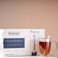 Чай TEATONE "Английский завтрак" черный, 100 стиков по 1,8 г, 1255