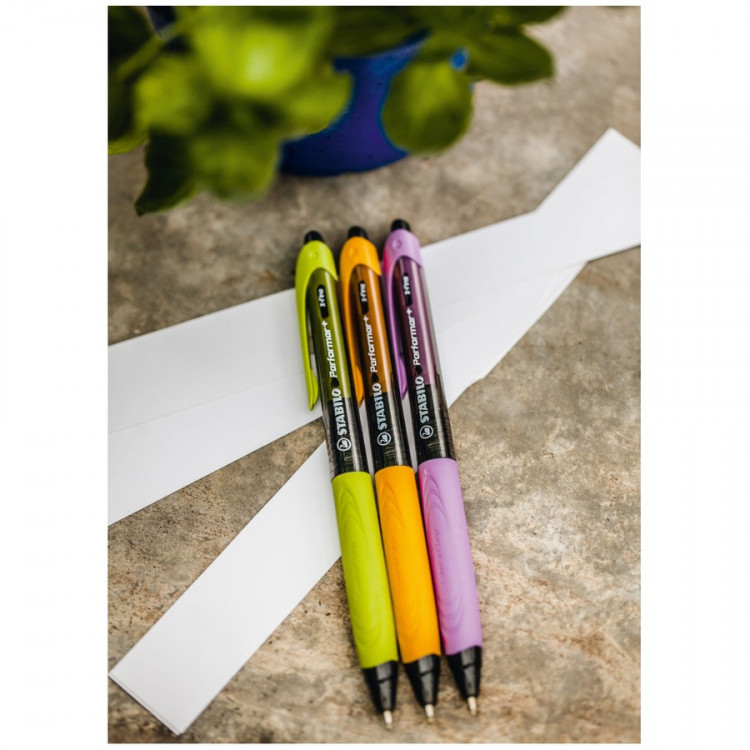 Ручка шариковая автоматическая STABILO Performer+ 328 XF/0,30 мм., корпус синий/лиловый, синяя (STABILO 328/3-41-3)