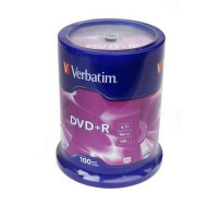 Записываемый компакт-диск Verbatim 43551 DVD+R 4.7 GB 16x CB/100 (Комплект 100 шт.)