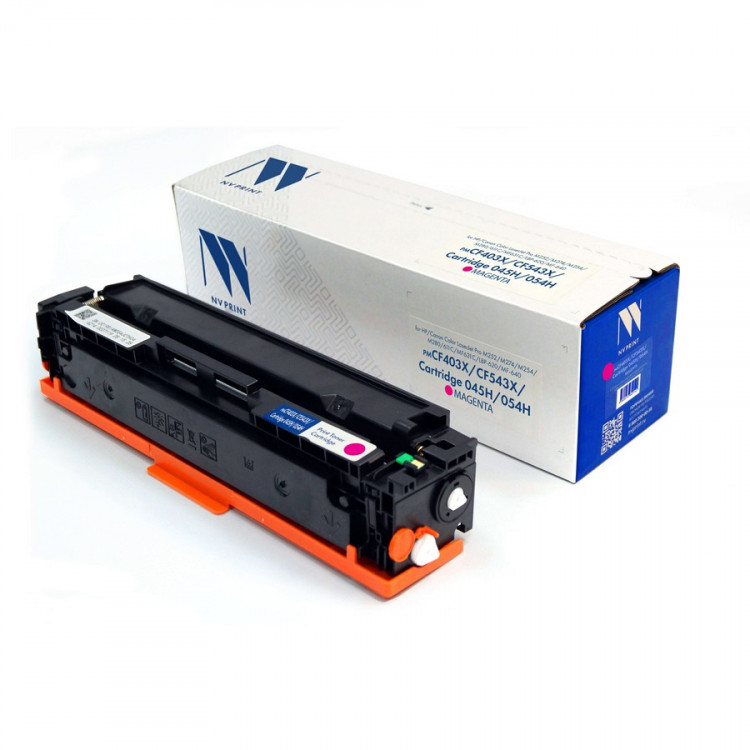 NV Print NVP-CF403X/CF543X/045H/054HM Картридж совместимый NV-CF403X / CF543X / 045H / 054H Magenta универсальные для HP / Canon Color LaserJet Pro M252 / M274 / M254 / M280 / 611C / MF631C / LBP-620 / MF-640 (2500k)