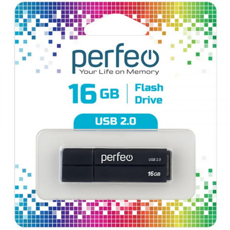 Носитель информации PERFEO PF-C01G2B016 USB 16GB черный BL1