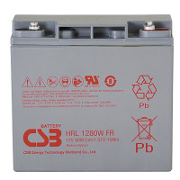 Аккумуляторная батарея CSB HRL1280W FR (12В / 20Ач, 80Вт / Эл P(15мин) Клемма: Болт М5, ДхШхВ: 181x76x165, срок службы:  10 - 12 лет, вес: 6,6кг) (CSB HRL1280W FR)