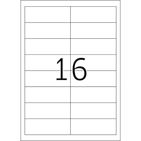 HERMA 4672 Этикетки самоклеющиеся Бумажные А4, 96.5 x 33.8, цвет: Белый, клей: перманентный, для печати на: струйных и лазерных аппаратах, в пачке: 100 листов/1600 этикеток