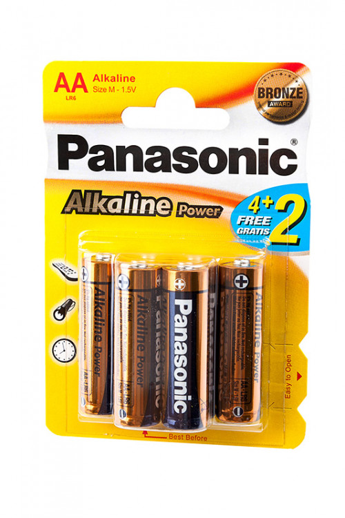 Батарейка Panasonic Alkaline Power LR6APB/6BP 4+2F LR6 4+2 шт BL6 (Комплект 6 шт.)