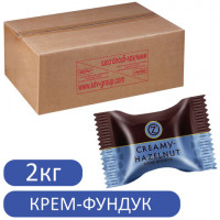 Конфеты вафельные O'ZERA "Creamy-Hazelnut" с молочно-ореховой начинкой в шоколаде, гофрокороб 2 кг, ВК418