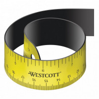 Линейка 30 см., 12 ", магнитная, толщина 1,0 мм., желтая (WESTCOTT E-15990 00)