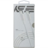 Кабель USB KEYRON Cable Type-C - Type-C 3A 1м круглый Белый (KEYRON KDCC3A0TA10RWGBp)