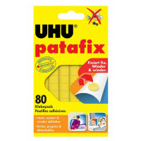 Клеящие подушечки UHU Patafix для временного крепления, многоразовые, 80 шт., желтые (UHU 44390/48763)*