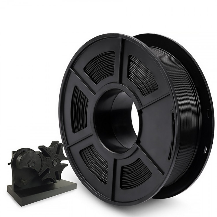 NV Print NVP-3D-PLA-P-BLACK Филамент NVPRINT PLA+ Black для 3D печати диаметр 1.75мм  длина 330 метров  масса 1 кг