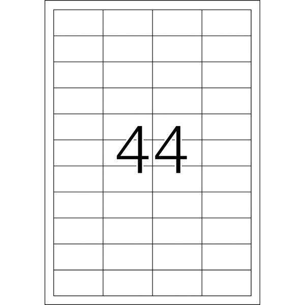HERMA 4102 Этикетки самоклеющиеся Полиэстровые А4, 48 x 25, цвет: Золотистый, клей: перманентный, для печати на: лазерных аппаратах, в пачке: 25 листов/1100 этикеток