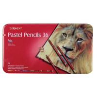 Набор цветных карандашей Derwent Pastel Pencils, пастельные, 36 цветов в металлическом пенале (Derwent 0700307)