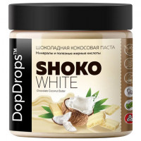 Паста шоколадная DOPDROPS, с белым шоколадом и кокосом 500 г, пластиковая банка, DOPD-WSH50-COCO