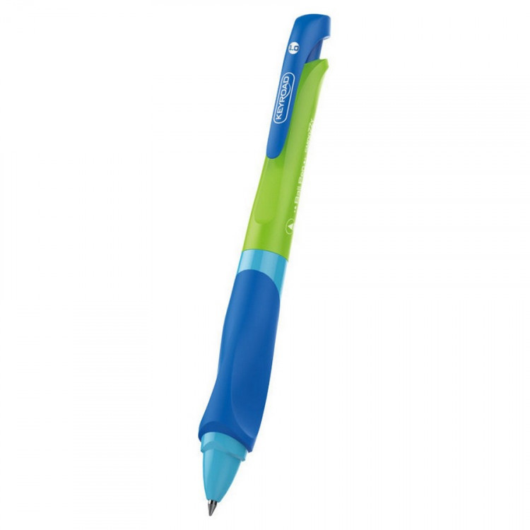 Ручка шариковая автоматическая KEYROAD Easy Writer 1,0 мм, корпус ассорти, синяя, 1шт. (KEYROAD KR971586)