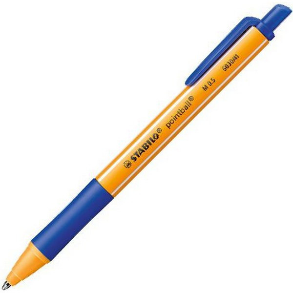 Ручка шариковая автоматическая Stabilo Pointball, 0,5 мм., синяя (STABILO 6030/41)