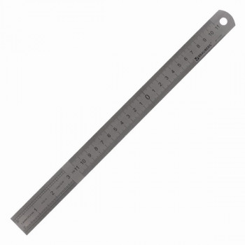 Линейка 30 см, BRAUBERG, металлическая, 1 шт. (BRAUBERG 210381) Линейка 30 см. металлическая