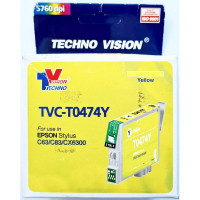 Techno Vision C13T04744A10 Совместимый картридж желтый T0474 для Epson Stylus C63/65/CX3500 (Techno Vision TVC-T0474Y) Использовать до 04/2007