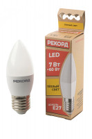 Лампа светодиодная РЕКОРД LED B37 7W Е27 3000К BL1
