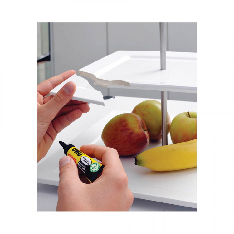 Клей секундный UHU Super Strong & Safe, Эксклюзивный продукт: гель, без запаха, без растворителей, с возможностью коррекции, контактный, 7 гр. (UHU 46960/38570) Дата пр-ва 04/2011