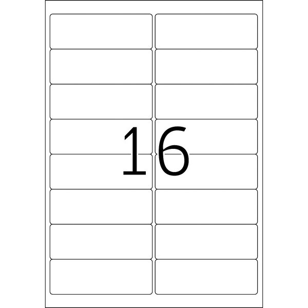HERMA 4267 (круглые углы) Этикетки самоклеющиеся Бумажные А4, 99.1 x 33.8, цвет: Белый, клей: перманентный, для печати на: струйных и лазерных аппаратах, в пачке: 100 листов/1600 этикеток