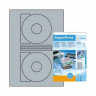 HERMA 4094 Этикетки самоклеющиеся для CD-дисков Полиэстровые А4, д. 116 мм, цвет: Серебристый, клей: перманентный, для печати на: лазерных аппаратах, в пачке: 25 листов/50 этикеток
