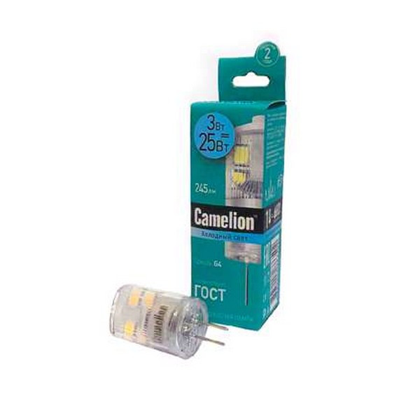 Лампа светодиодная Camelion LED3-G4-JD-NF/845/G4 3Вт 4500K BL1