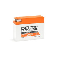 Energon Delta CT 12025 Мото аккумулятор DELTA CT 12025 (12В / 2,5Ач, Тип: AGM, Клемма: F1, ДхШхВ: 114х39х87, срок службы: 5 лет, Гарантия: 1г, вес: 0,88кг)