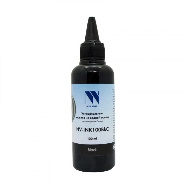 NV Print NVP-INK100BkC Чернила универсальные на водной основе NV-INK100BkC  для аппаратов Canon (100 ml) Black совместимые