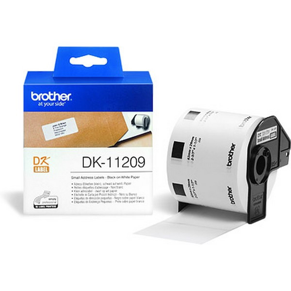 Brother DK11209 Малые адресные наклейки Brother DK11209, 29x62 мм (800шт)