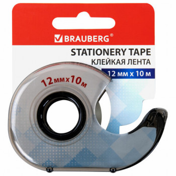 Клейкая лента 12 мм х 10 м в диспенсере, BRAUBERG, 227263 