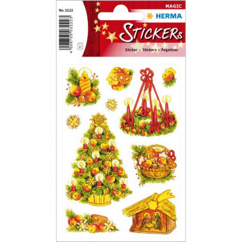HERMA 3222 НАКЛЕЙКИ DECOR Н/ГОД ЕЛКА И СВЕЧИ 