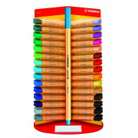 Ручка Капиллярная Stabilopoint 88 В Дисплее, 360 шт.,  25 Цветов Чернил,  С Блокнотом Для Пробных Надписей, Размеры: 340Х260Х560 мм., Акрил  (STABILO 88/360)