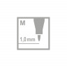 Маркерная ручка Stabilo OhPen Universal M/1 мм., перманентная, Черная (STABILO 843/46)