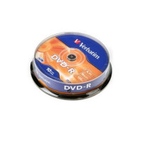 Записываемый компакт-диск Verbatim 43523 DVD-R 4.7 GB 16x CB/10 (Комплект 10 шт.)