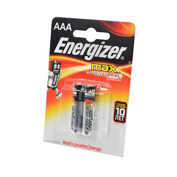 Батарейка Energizer MAX LR03 BL2 (Комплект 2 шт.)