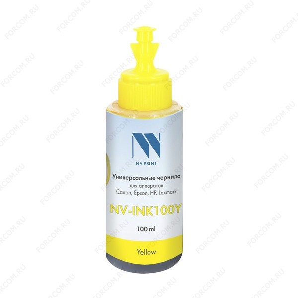 NV Print NVP-INK100YC Чернила универсальные на водной основе NV-INK100YC для аппаратов Canon (100 ml) Yellow